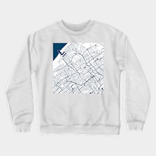 Kopie von Kopie von Kopie von Kopie von Kopie von Lisbon map city map poster - modern gift with city map in dark blue Crewneck Sweatshirt